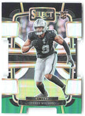 Tyree Wilson Select - Black and Green Prizms Die Cuts 60 2023 Las Vegas Raiders