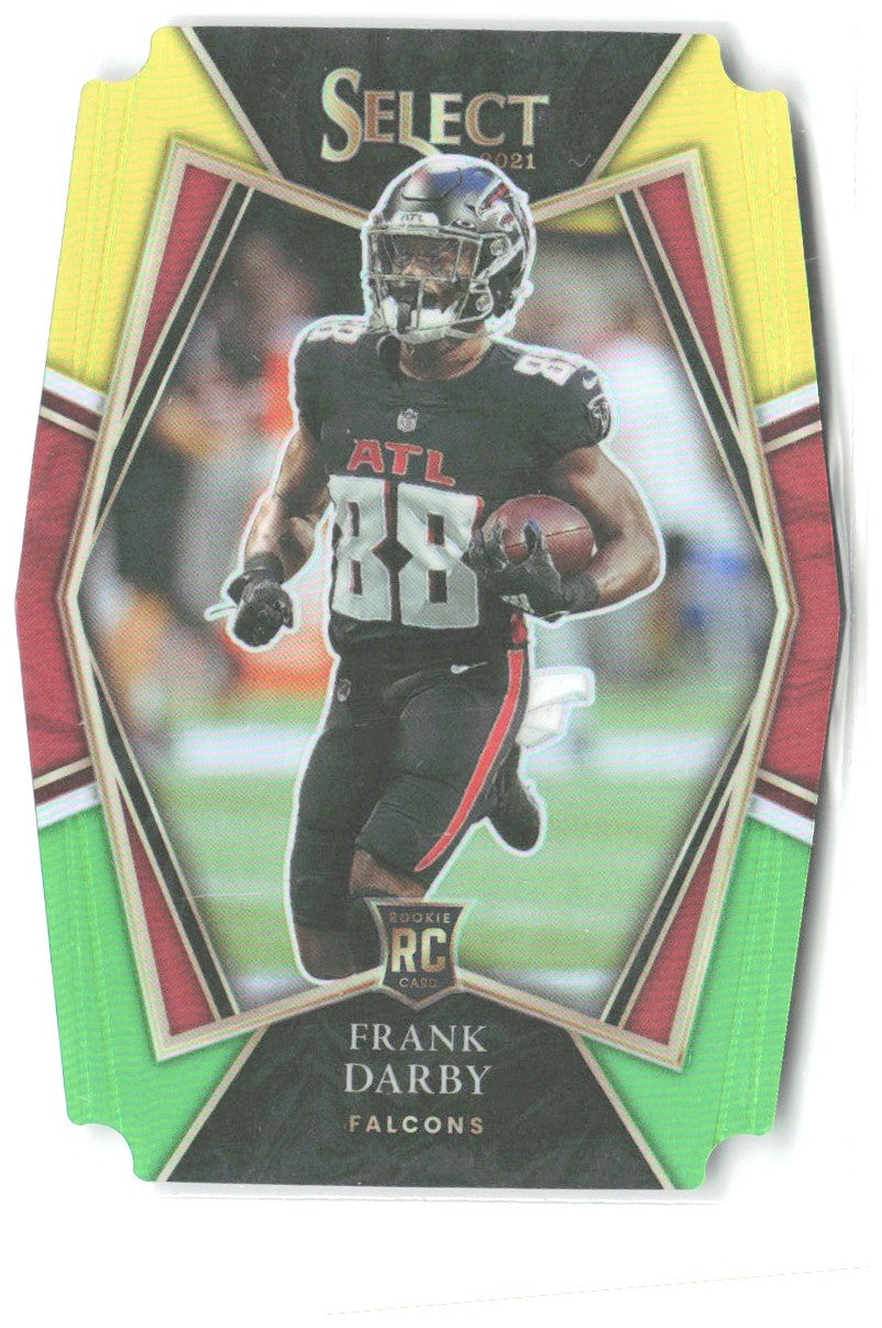 Frank Darby Select - Green and Yellow Prizm Die Cut 195 2021 Atlanta Falcons