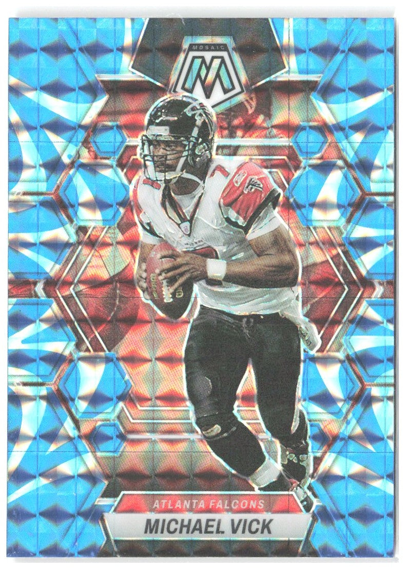 Michael Vick Panini Mosaic - Reactive Blue Mosaic 12 2023 Atlanta Falcons
