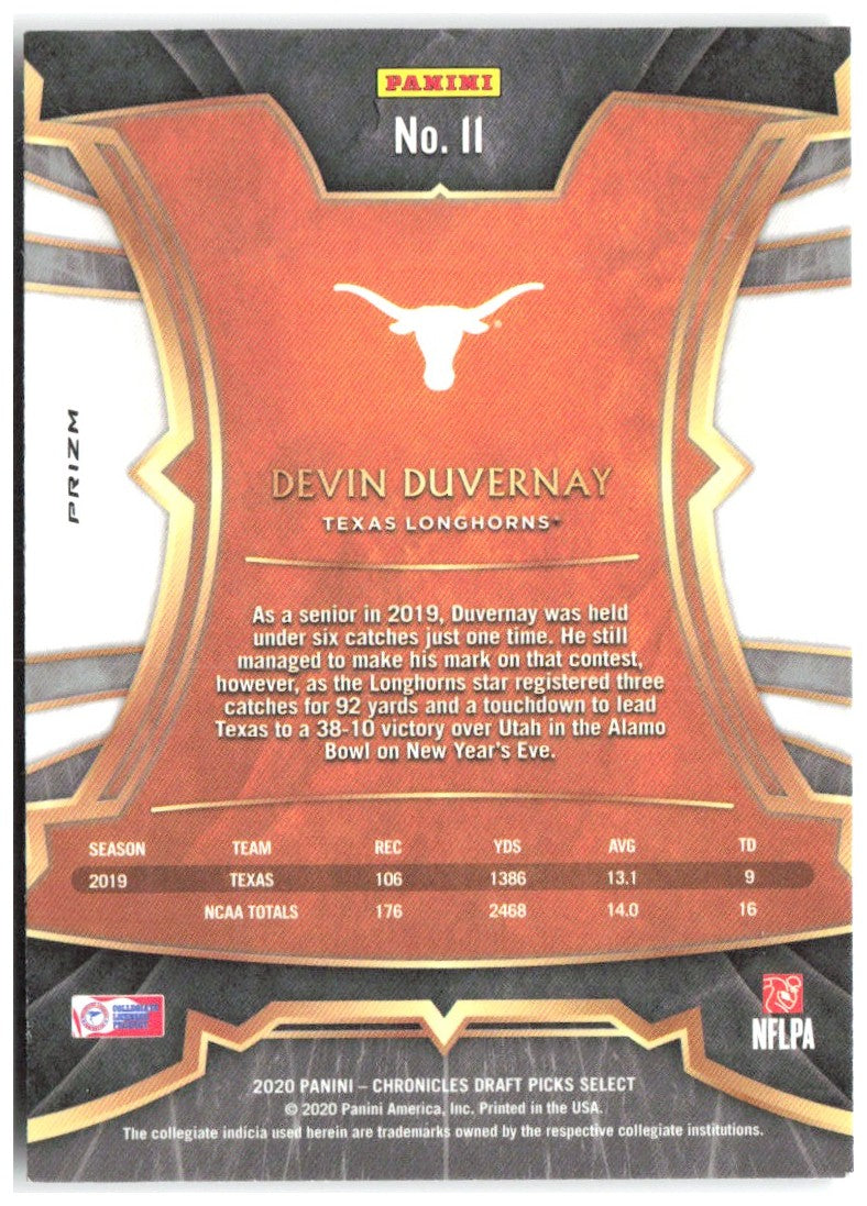 Devin Duvernay Chronicles Draft Picks - Select Red 11 2020 Texas Longhorns