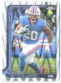 Tony Pollard Topps Chrome - Ray Wave Refractor 290 2025 Tennessee Titans