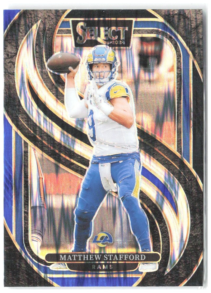 Matthew Stafford Select - Black & Blue Prizm Shock 182 2024 Los Angeles Rams