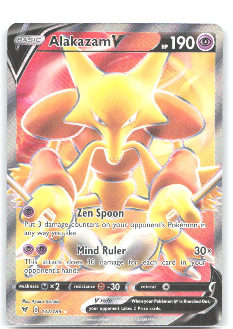Alakazam V Full Art Ultra Rare SWSH04 Vivid Voltage 172/185 NM Ayaka Yoshida