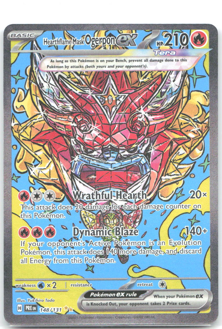 Hearthflame Mask Ogerpon ex Holo Special Illustration Rare SV: Prismatic Evolutions 148/131 NM Yukihiro Tada