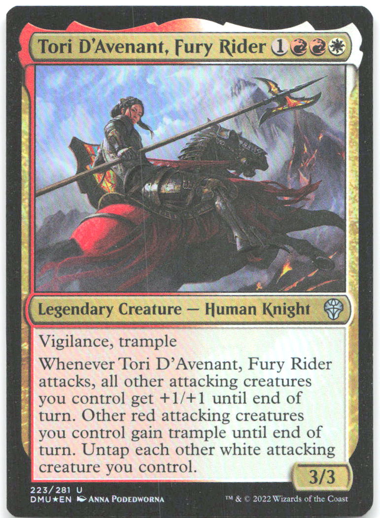 Tori D'Avenant Fury Rider Foil U Dominaria United 223 NM Anna Podedworna