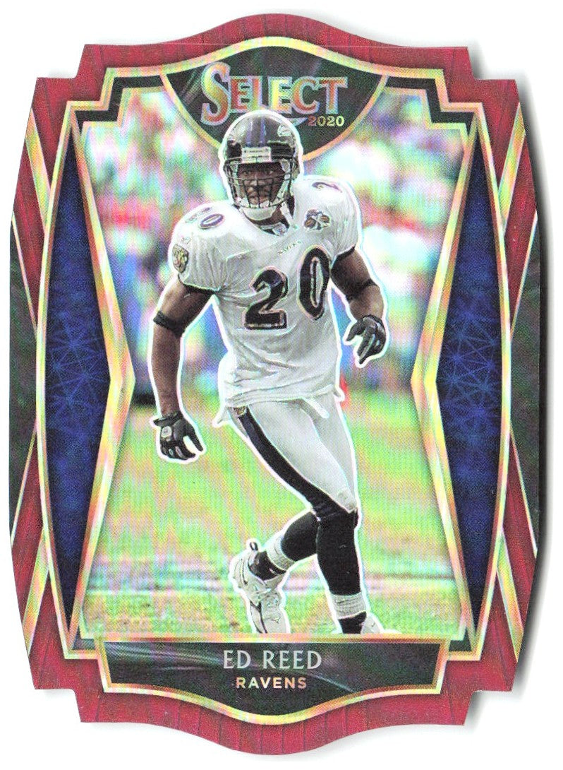 Ed Reed Panini Select - Red Prizm Die Cut 137 2020 Baltimore Ravens