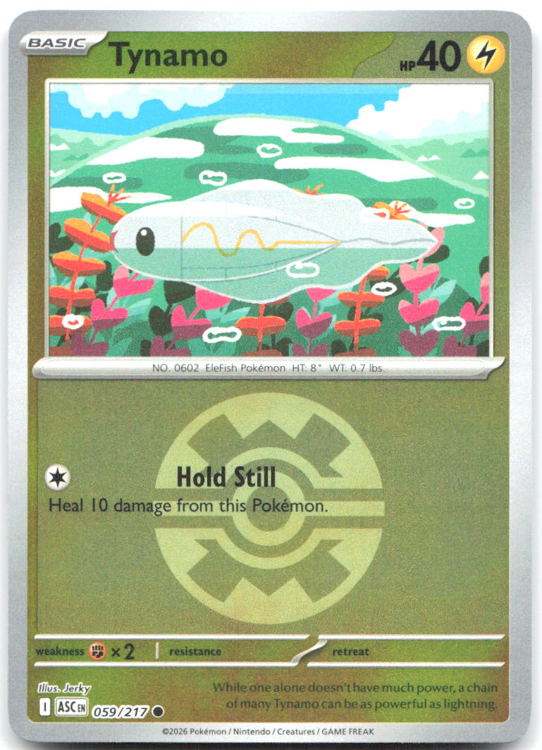 Tynamo Quick Ball Reverse Holo Common ME Ascended Heroes 059/217 NM Jerky