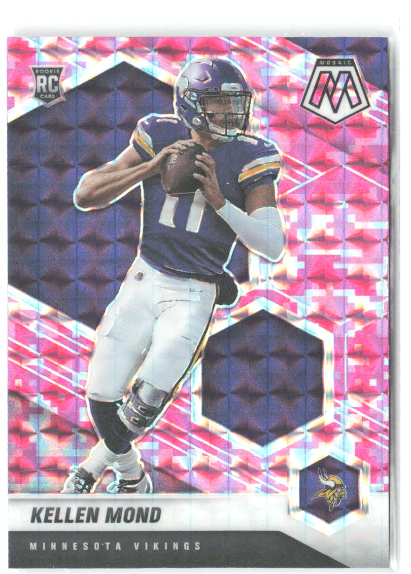 Kellen Mond Panini Mosaic - Prizm Camo Pink 321 2021 Minnesota Vikings