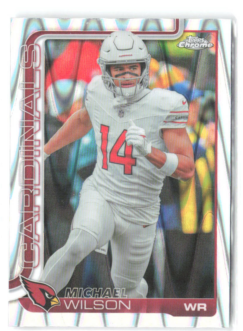 Michael Wilson Topps Chrome - Ray Wave Refractor 2 2025 Arizona Cardinals