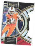 Brandon Johnson Select - Black and Red Prizms Die Cuts 189 2023 Denver Broncos