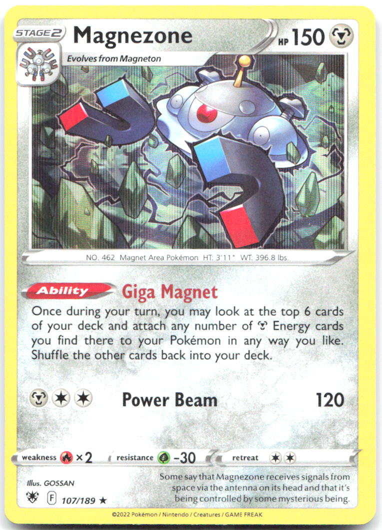 Magnezone Holo Rare SWSH10: Astral Radiance 107/189 NM GOSSAN