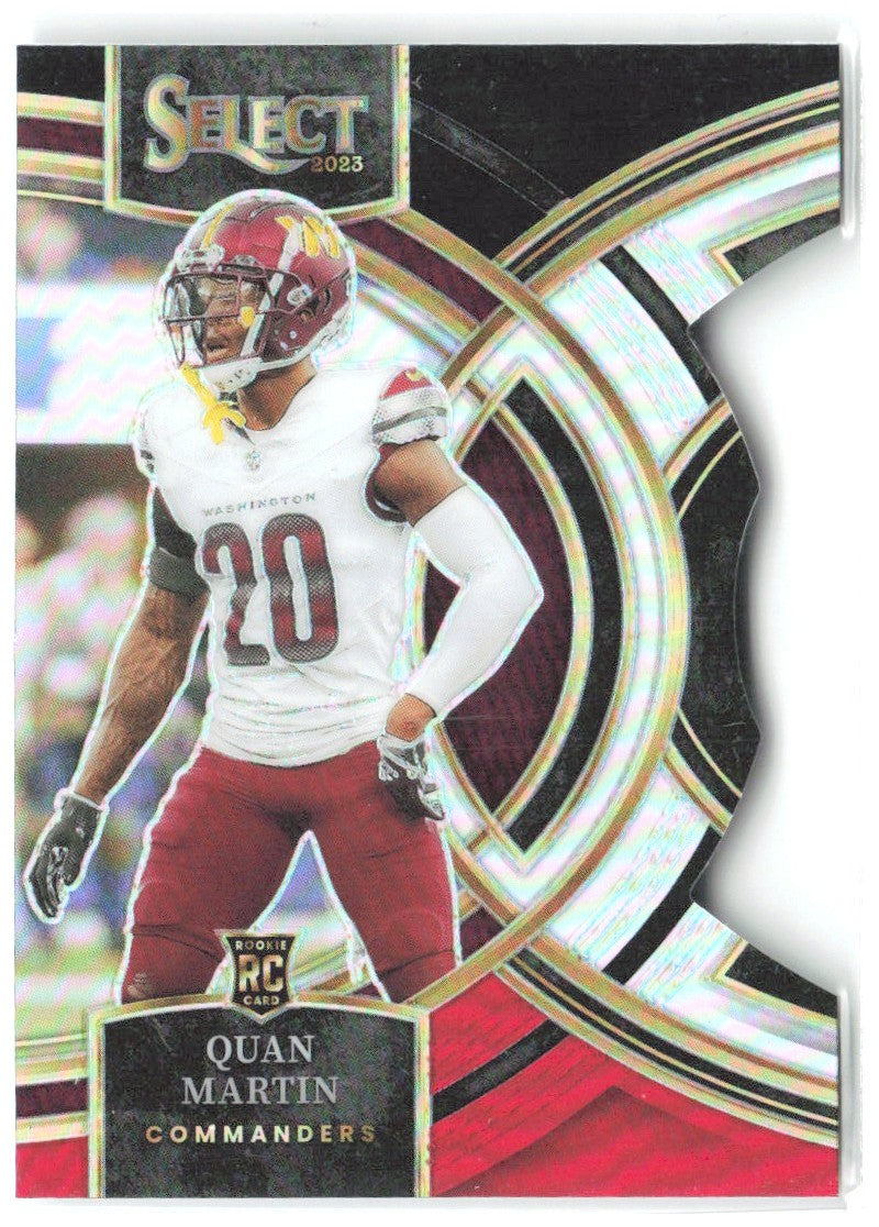 Quan Martin Select Black and Red Prizms Die Cuts 137 2023 Washington Commanders