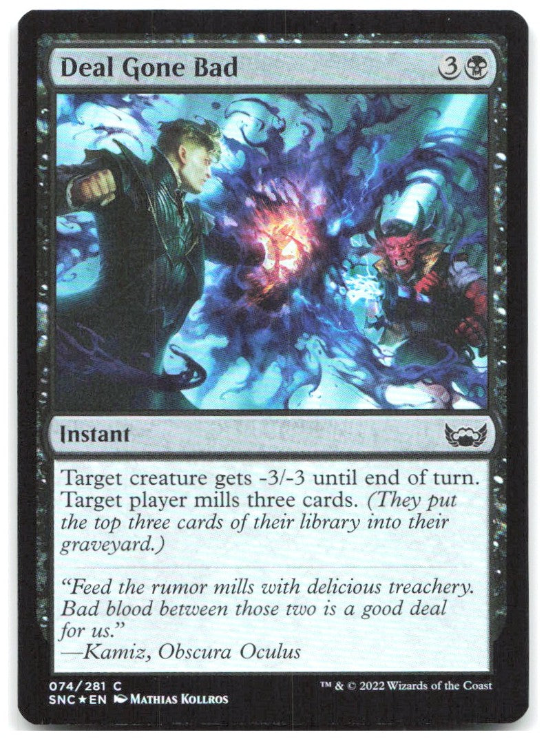 Deal Gone Bad Foil C Streets of New Capenna 74 NM Mathias Kollros