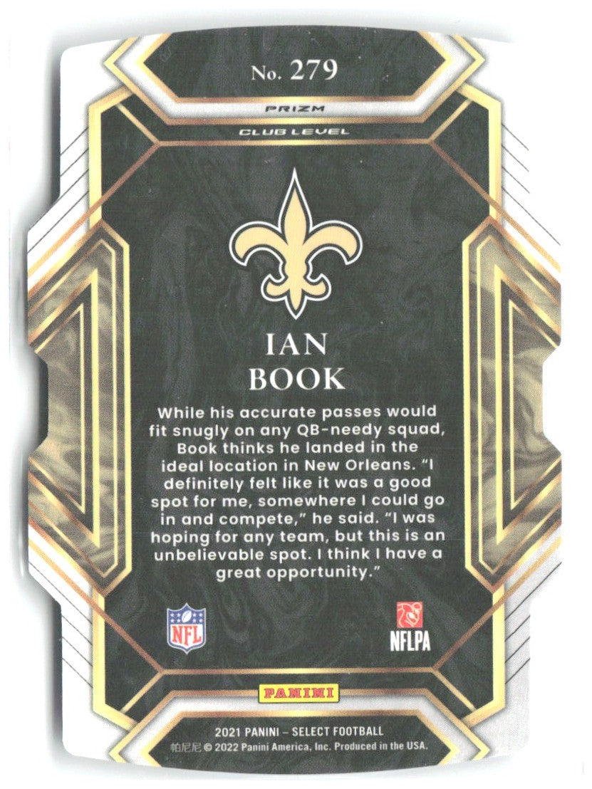 Ian Book Panini Select - Silver Prizm Die Cut 279 2021 New Orleans Saints