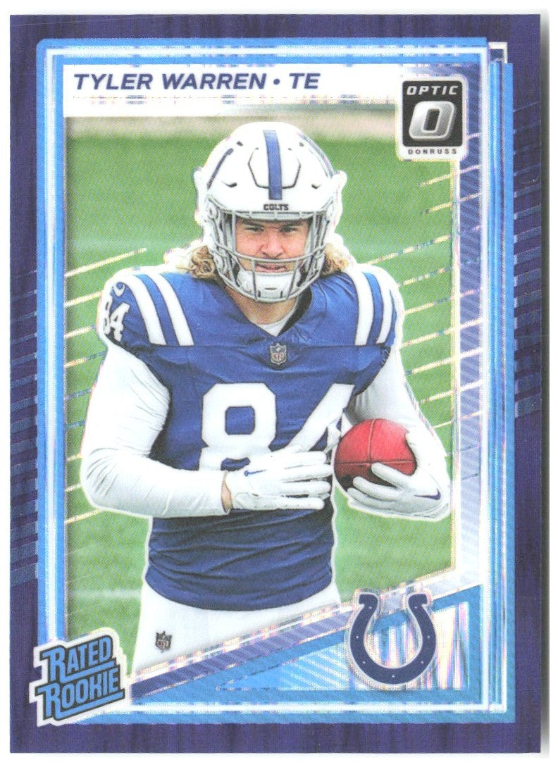 Tyler Warren Donruss Optic - Purple Shock 234 2025 Indianapolis Colts
