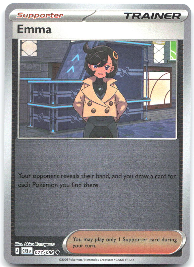 Emma Reverse Holo Uncommon ME04: Chaos Rising 077/086 NM Akira Komayama