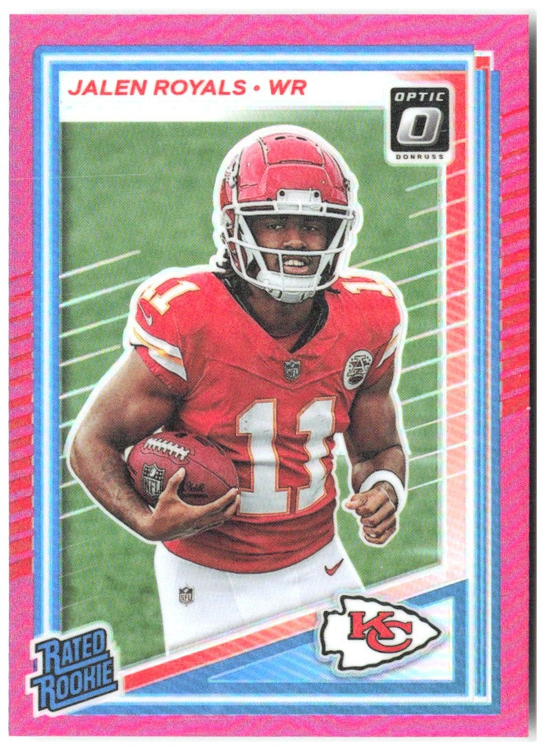 Jalen Royals Donruss Optic - Pink 251 2025 Kansas City Chiefs
