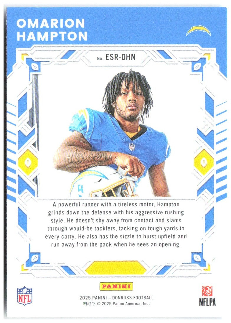 Omarion Hampton Donruss - Elite Series Rookies ESR-OHN 2025 Los Angeles Chargers