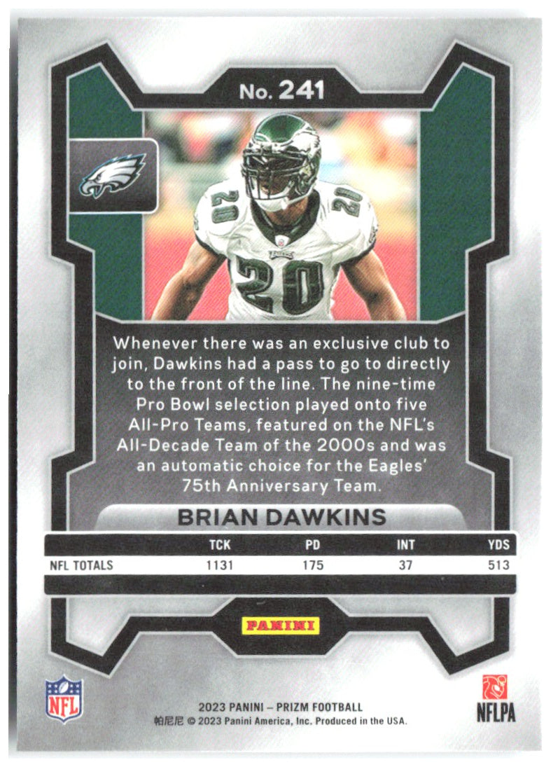 Brian Dawkins Panini Prizm 241 2023 Philadelphia Eagles