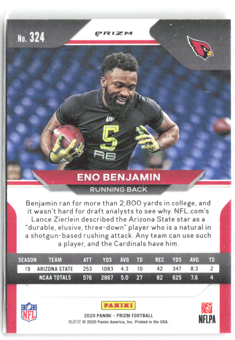 Eno Benjamin Panini Prizm - Prizm Disco 324 2020 Arizona Cardinals