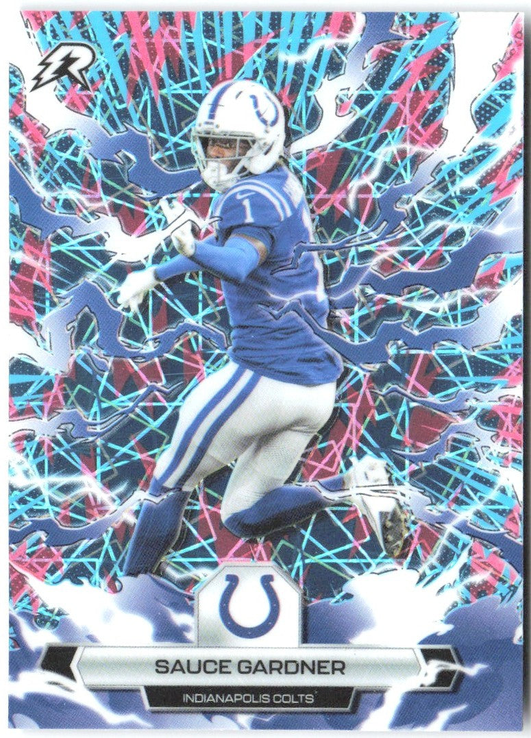 Sauce Gardner Topps Resurgence - Sky Blue & Pink Shock Refractor 43 2025 Colts
