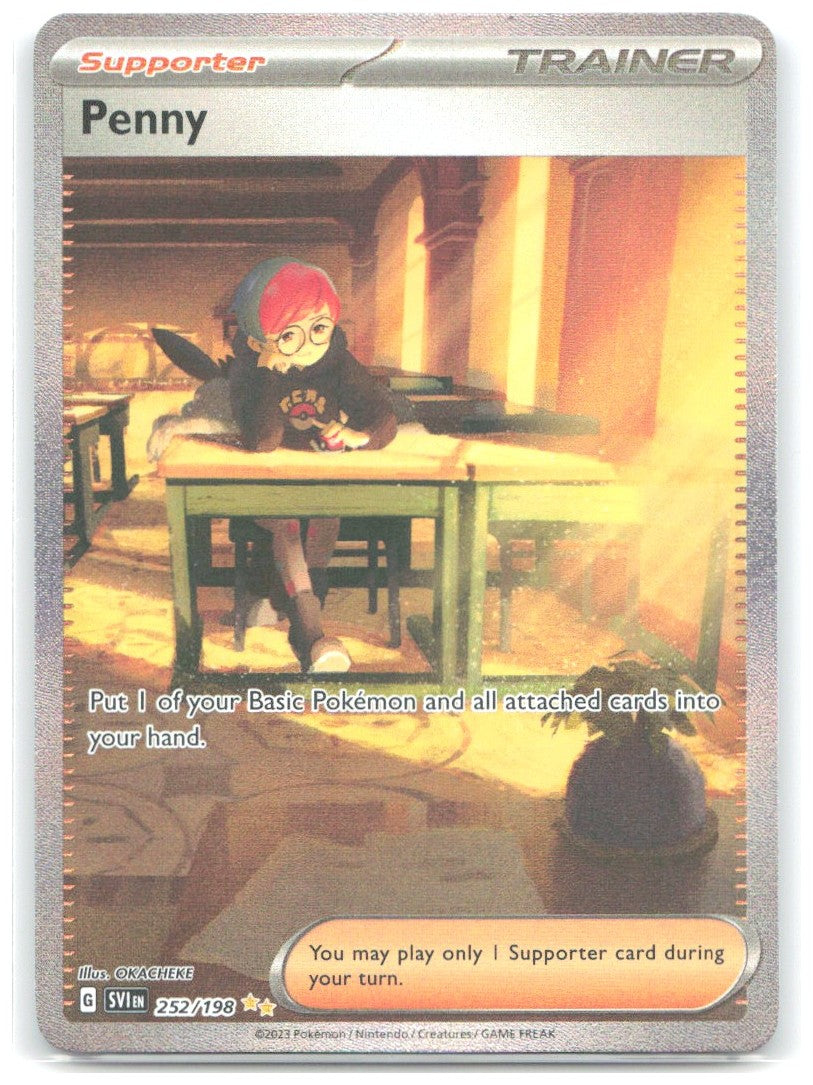 Penny Special Illustration Rare  Scarlet & Violet Base Set 252/198 NM OKACHEKE