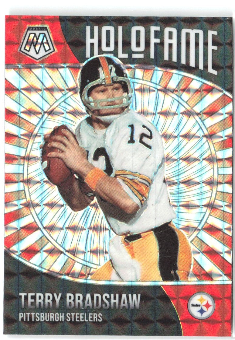 Terry Bradshaw Panini Mosaic - HoloFame Mosaic 12 2021 Pittsburgh Steelers