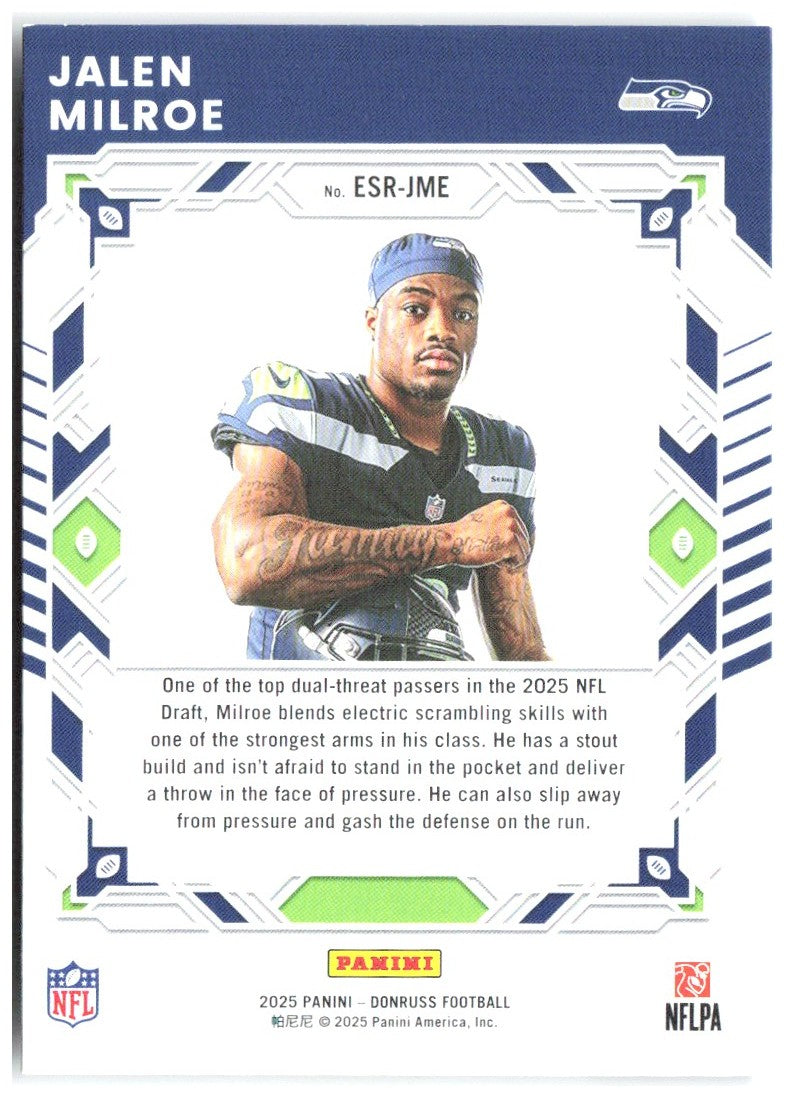 Jalen Milroe Donruss - The Elite Series Rookies ESR-JME 2025 Seattle Seahawks