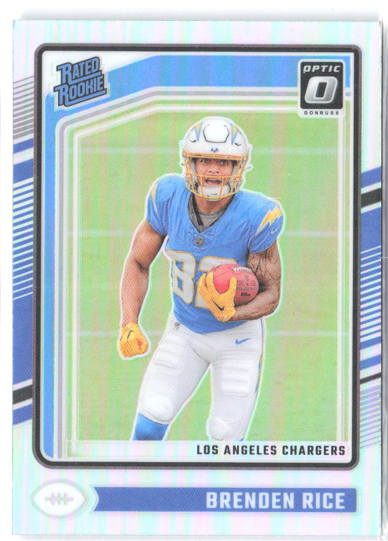 Brenden Rice Donruss Optic - Holo 213 2024 Los Angeles Chargers