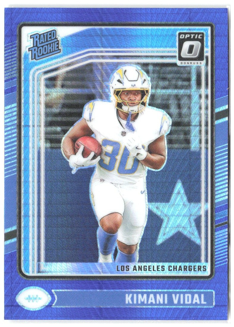Kimani Vidal Donruss Optic - Blue Hyper 262 2024 Los Angeles Chargers