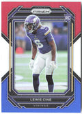 Lewis Cine Panini Prizm - Red White and Blue 380 2022 Minnesota Vikings