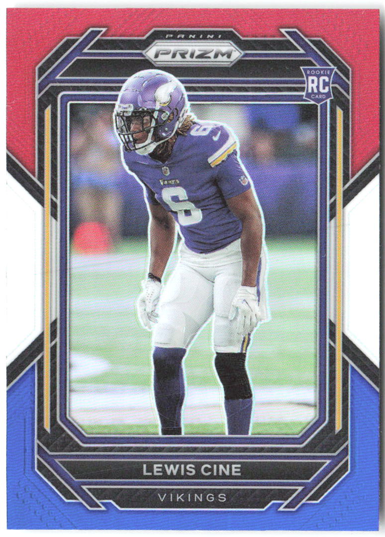 Lewis Cine Panini Prizm - Red White and Blue 380 2022 Minnesota Vikings