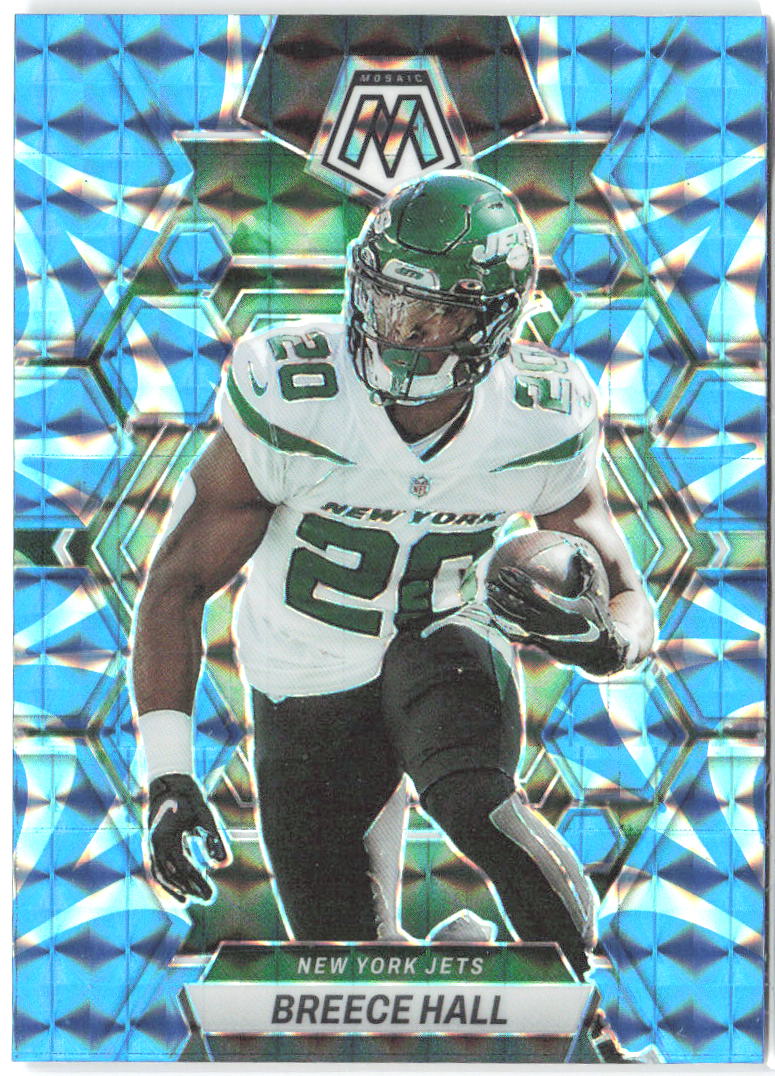 Breece Hall Panini Mosaic - Reactive Blue Mosaic 74 2023 New York Jets