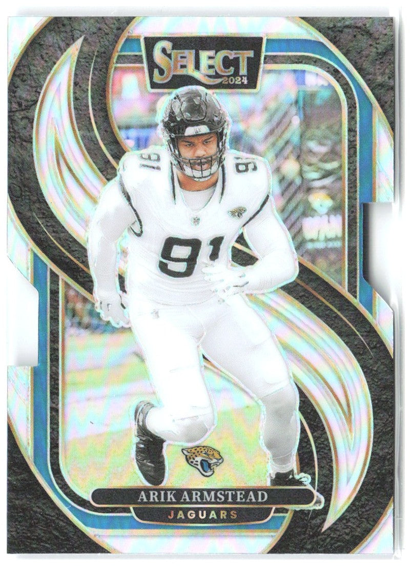 Arik Armstead Panini Select - Silver Prizm Die Cut 107 2024 Jacksonville Jaguars
