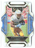 Austin Ekeler Panini Select - Silver Prizm Die Cut 245 2022 Los Angeles Chargers