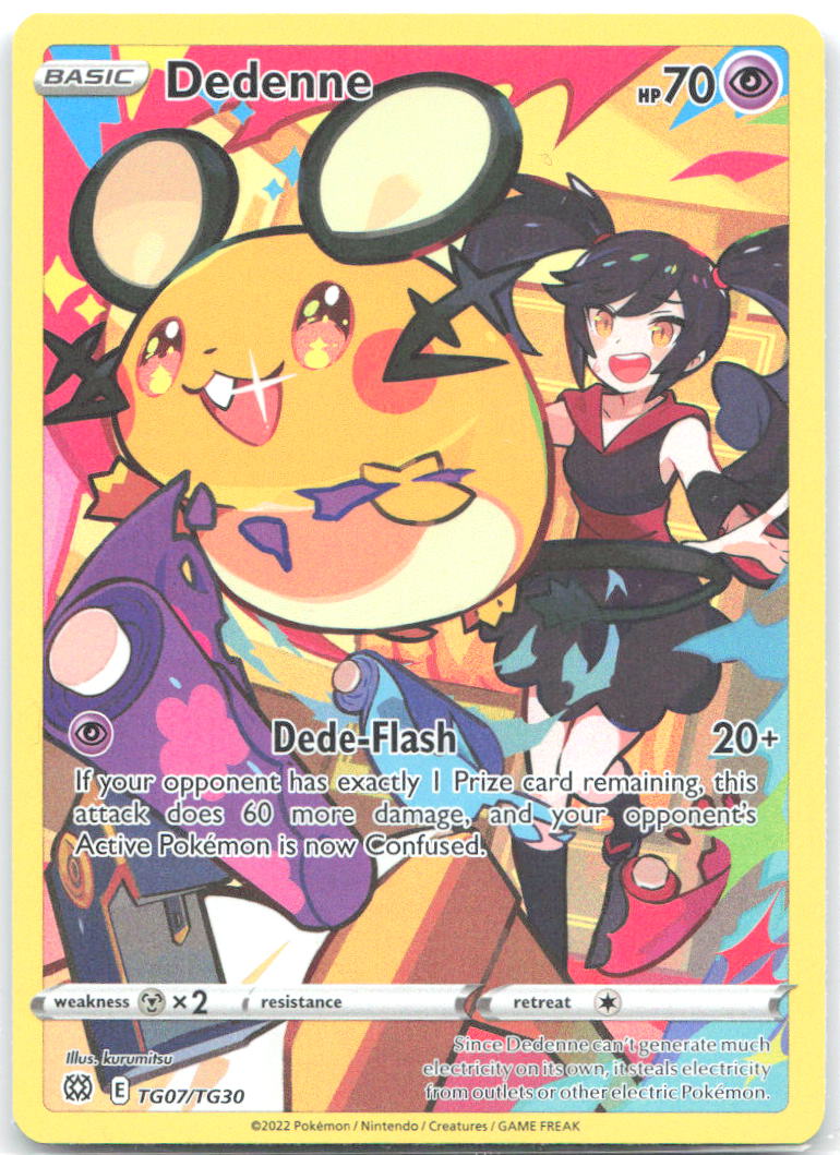 Dedenne Holo Ultra Rare SWSH09: Brilliant Stars Trainer Gallery TG07/TG30 NM