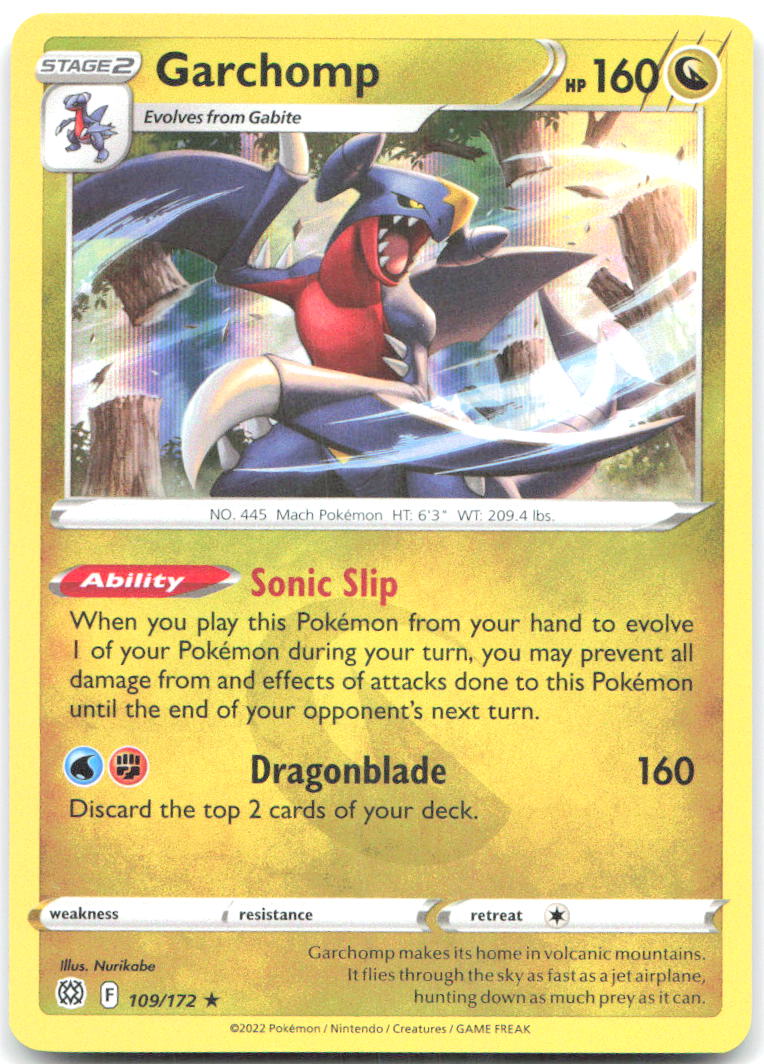 Garchomp Holo Rare SWSH09: Brilliant Stars 109/172 NM
