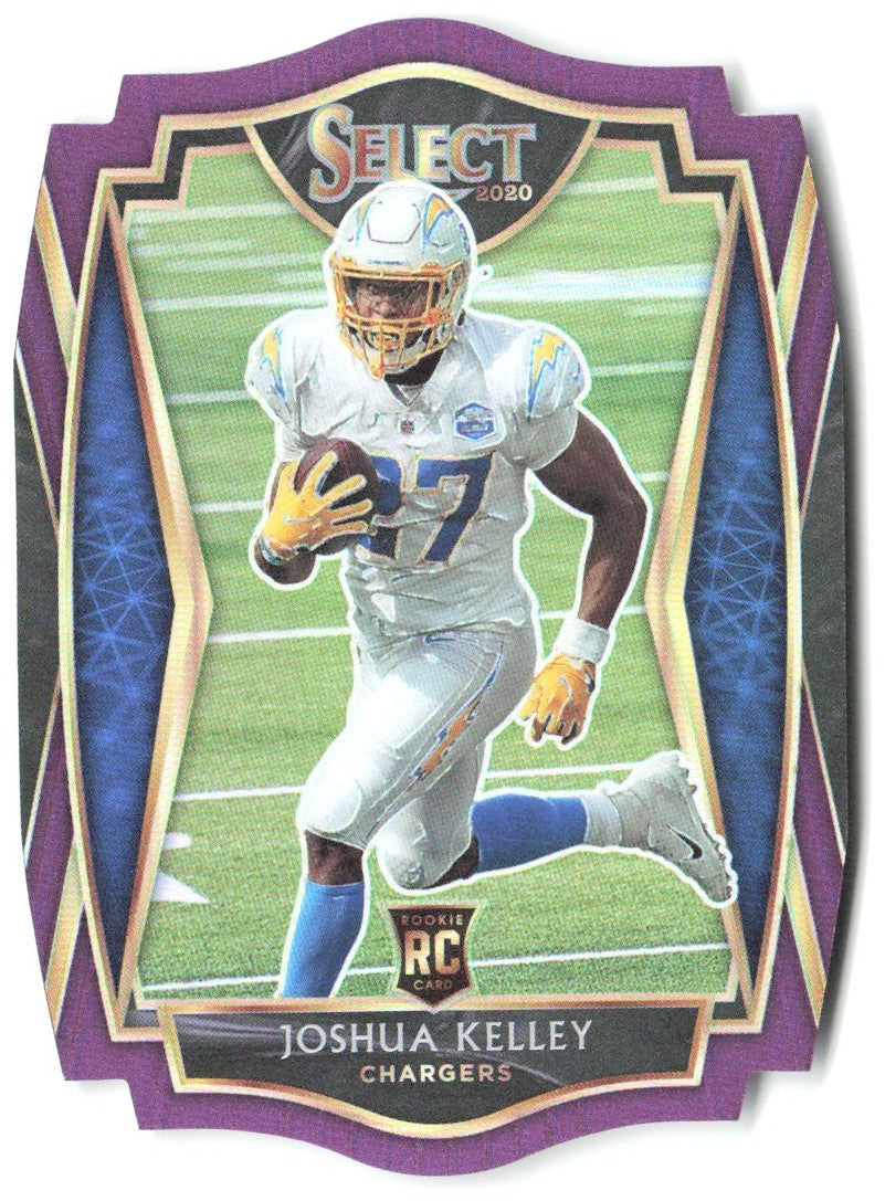 Joshua Kelley Panini Select - Purple Prizm Die Cut 179 2020 Los Angeles Chargers