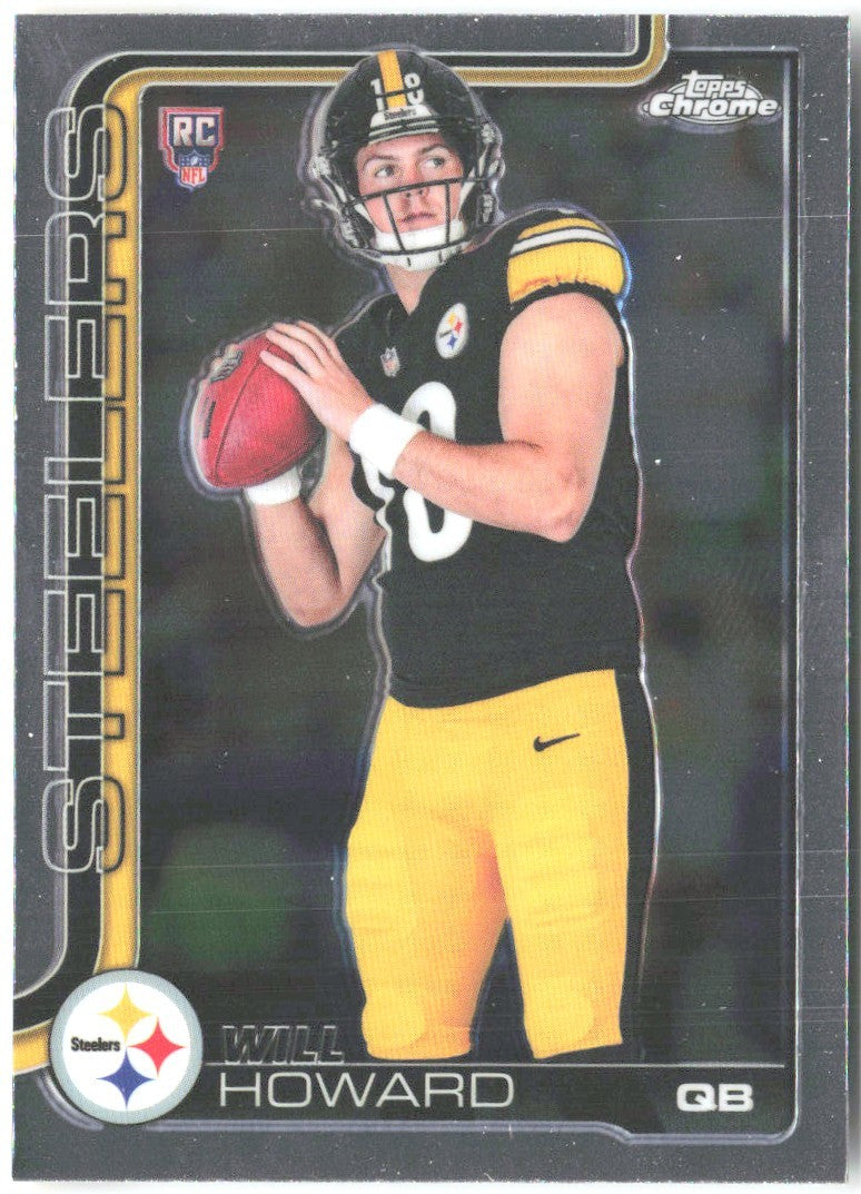 Will Howard Topps Chrome 321 2025 Pittsburgh Steelers RC