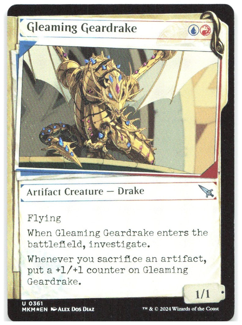 Gleaming Geardrake Showcase Foil U Murders at Karlov Manor 361 NM Alex Dos Diaz