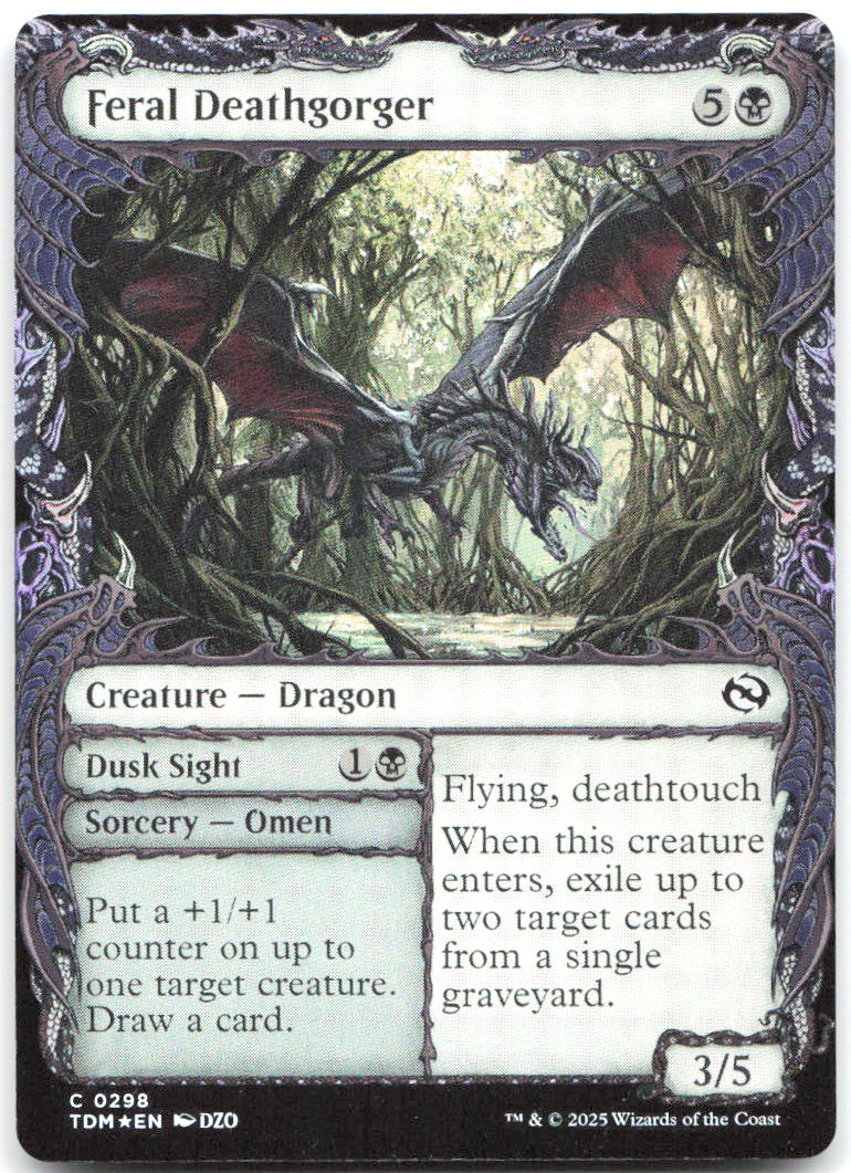 Feral Deathgorger Showcase Foil C Tarkir Dragonstorm 298 NM DZO