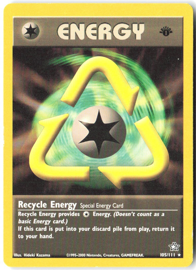 Recycle Energy 1st Edition Rare Neo Genesis 105/111 NM Hideki Kazama