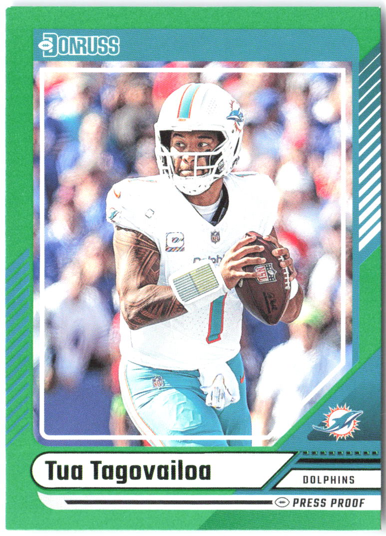 Tua Tagovailoa Donruss - Press Proof Green 90 2024 Miami Dolphins