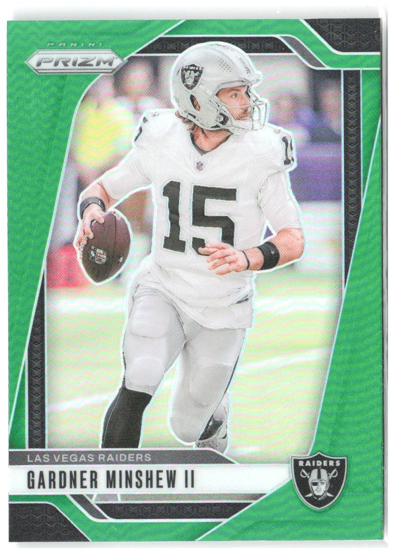 Gardner Minshew II Panini Prizm - Green 148 2024 Las Vegas Raiders