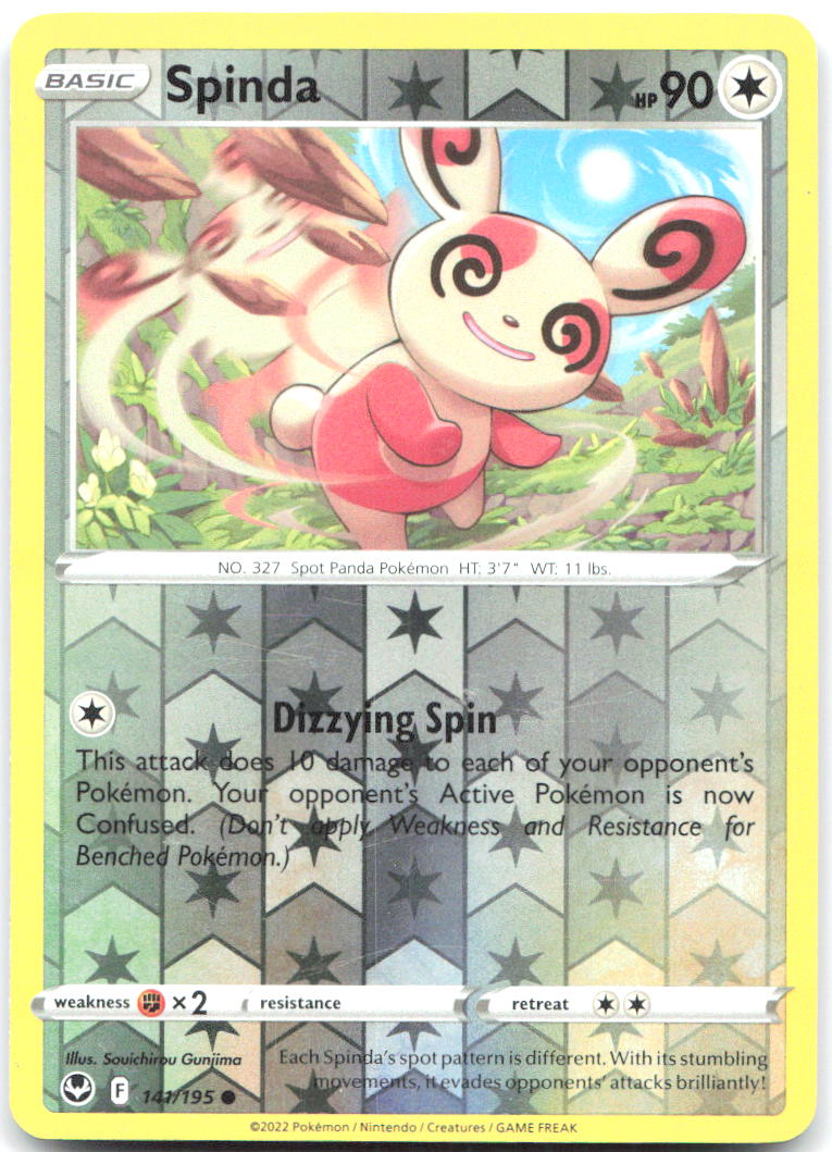 Spinda Reverse Holo Common SWSH12: Silver Tempest 141/195 NM Souichirou Gunjima