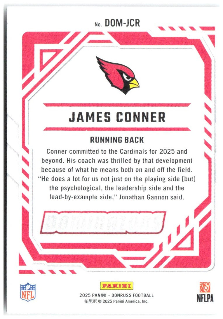 James Conner Donruss - Dominators DOM-JCR 2025 Arizona Cardinals