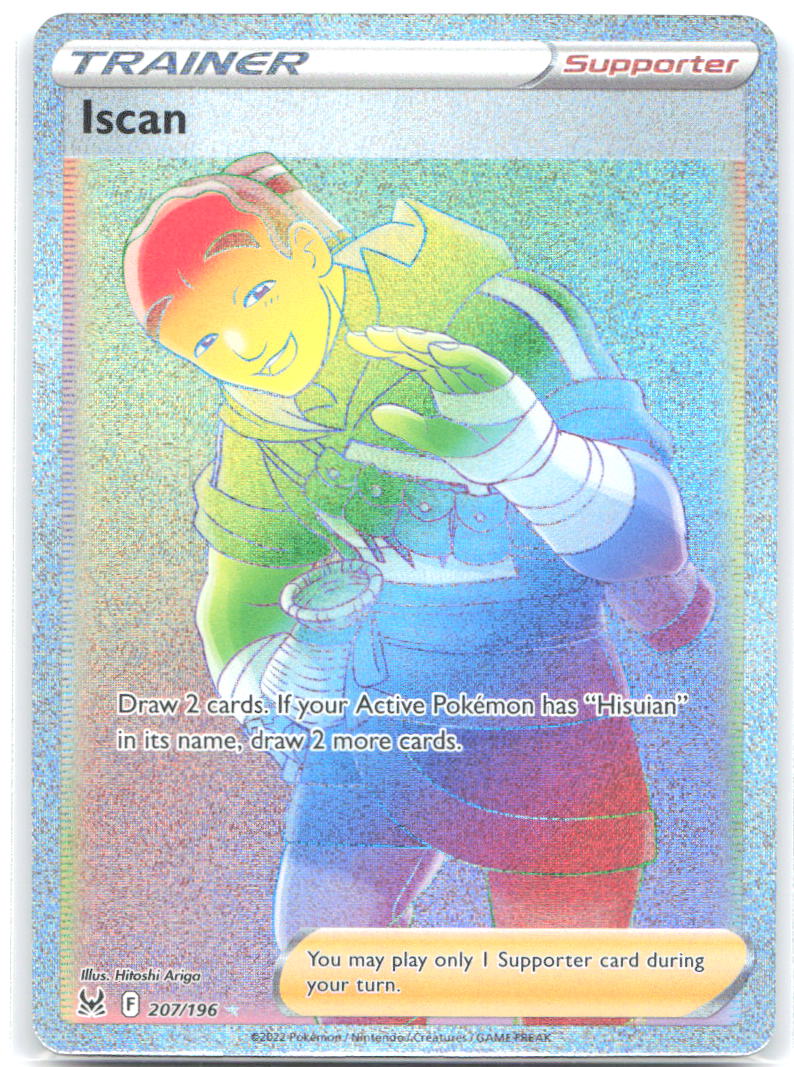 Iscan Secret Holo Secret Rare SWSH11 Lost Origin 207/196 NM Hitoshi Ariga