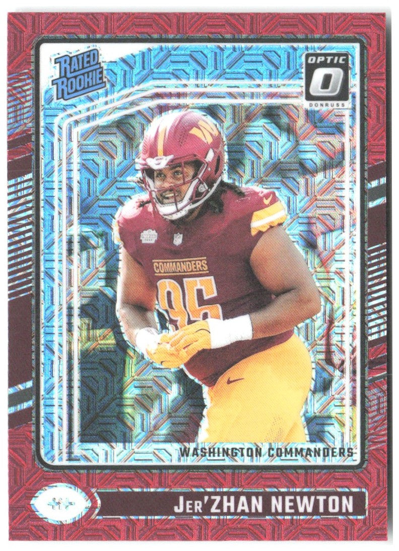 Jer'Zhan Newton Donruss Optic - Red Mojo 252 2024 Washington Commanders