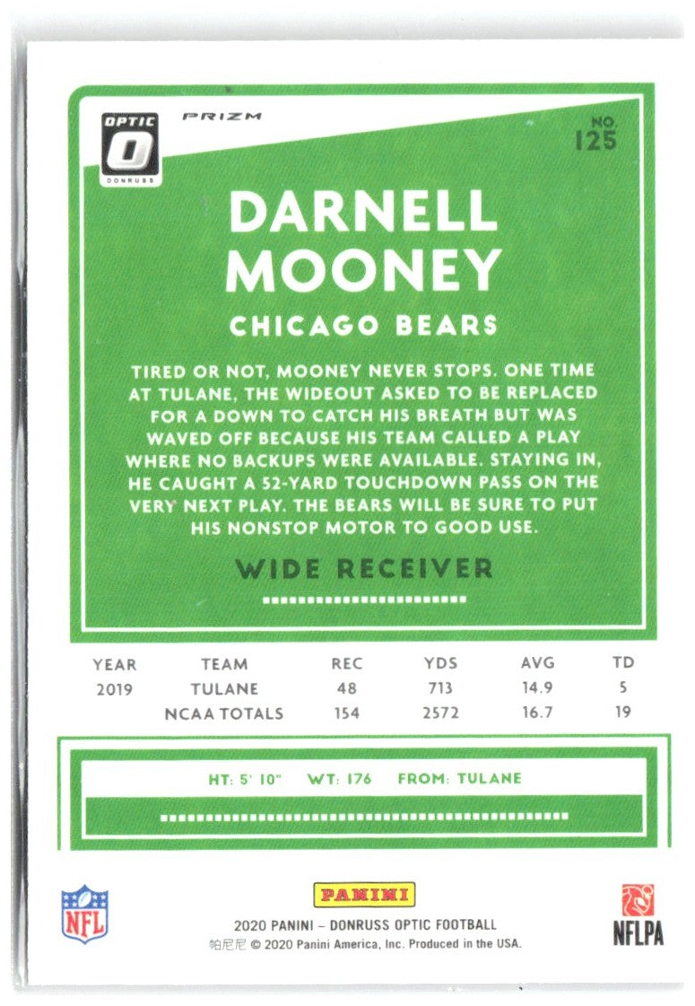 Darnell Mooney Donruss Optic - Bronze 125 2020 Chicago Bears