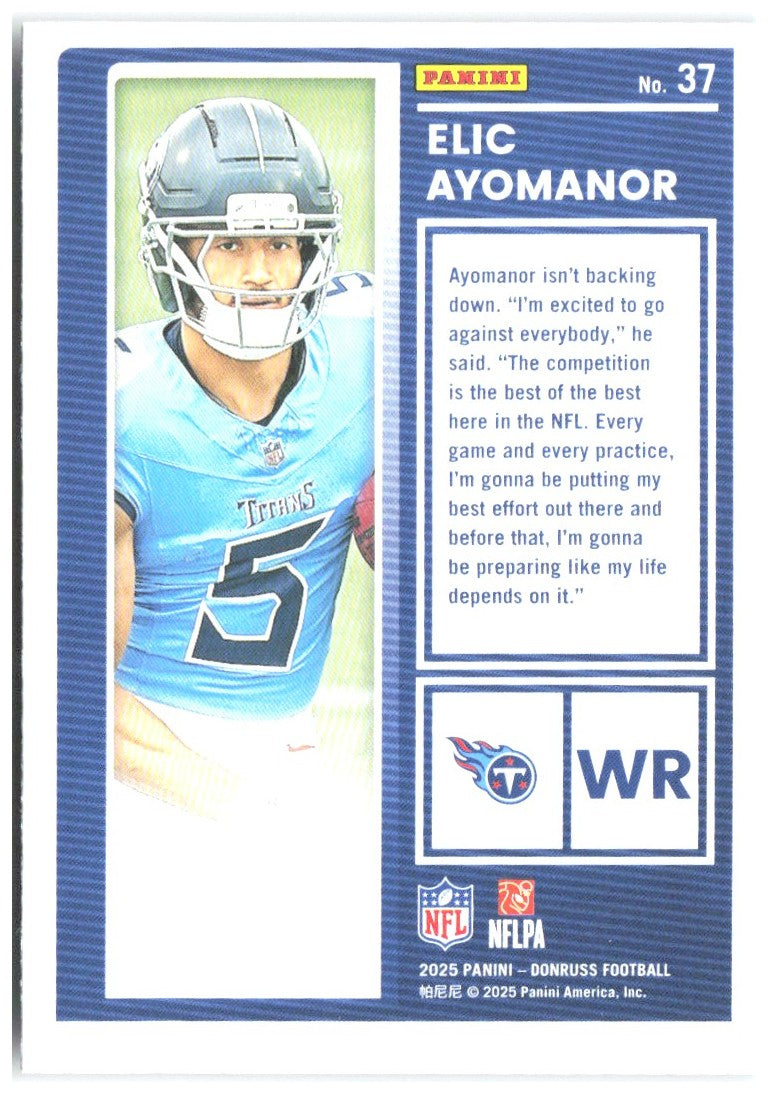 Elic Ayomanor Donruss - The Rookies 37 2025 Tennessee Titans
